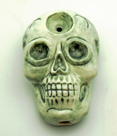 Wacky Bowlz Ceramic Skull Pipe